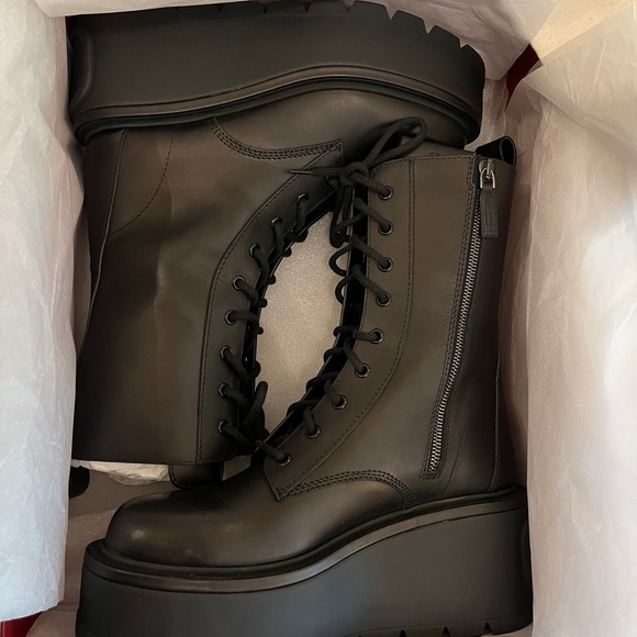Valentino Uniqueform Lace Up Boots - Picture 2 of 8
